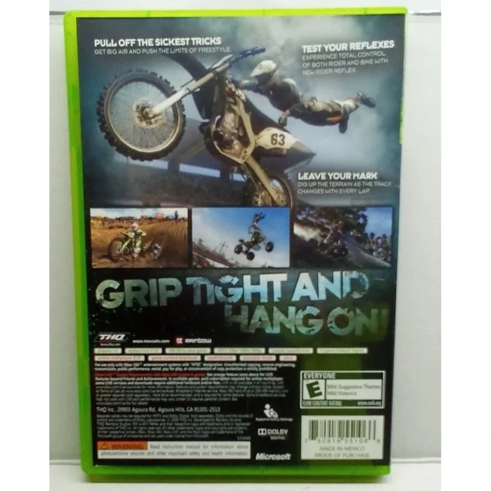 MX vs ATV Reflex Xbox‎ 360 THQ Motocross Racing Game Complete CIB NTSC